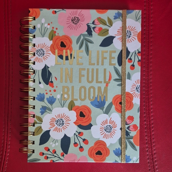 Floral Spiral Notebook with Gold Accents - Picture 1 of 11